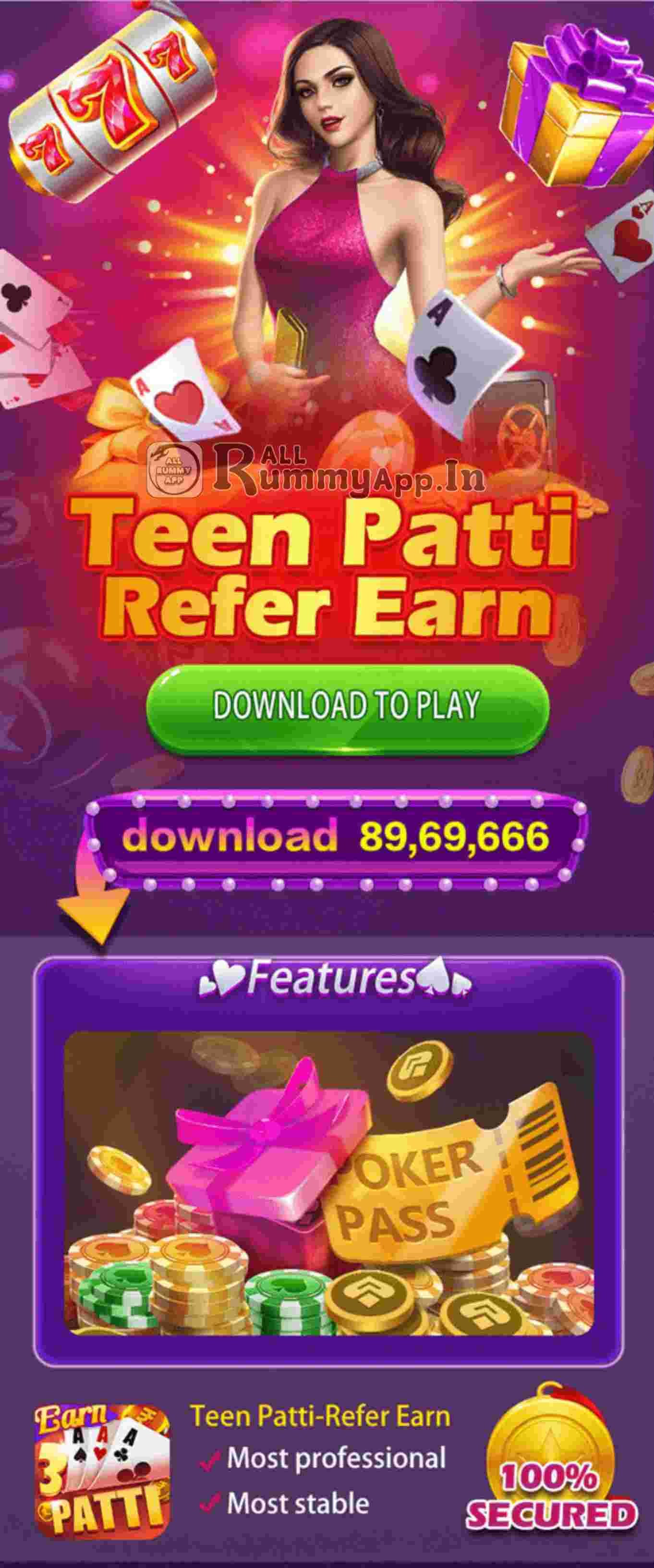 Teen Patti Refer Earn App Download